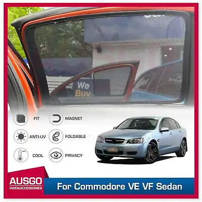 AUSGO Magnetic Window Sun Shade For Commodore VE VF Sedan Mesh Cover 6PCS • $79.11