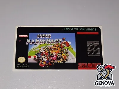 Super Mario Kart Snes Replacement Game Label Sticker Precut • $5.36