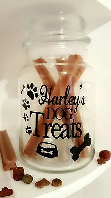 £3.95 • Buy Personalised Dog Treat Sticker Label For Storage Jar/Tin Name Puppy Treats Gift