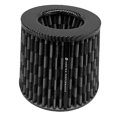 UNIVERSAL Air Filter 3 3.5 4 Inch Inlet Cone Air Intake CARBON PATTERN • $29.99