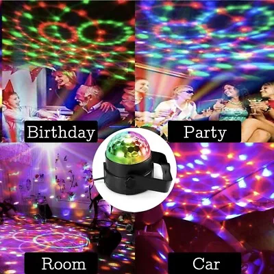 RGB LED Disco Ball Lights Rotating Ceiling Projector Party Decor Lights Lamp USB • £0.99