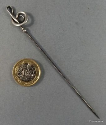 £38 • Buy CHARLES HORNER Sterling Silver  Treble Clef  Hat Pin - Chester 1906