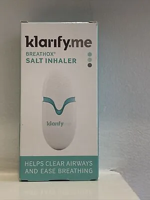 Klarify.me Breathox Salt Inhaler Help Clear Airways Ease Breathing Chest  • £3.75