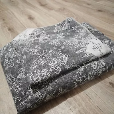 Harry Potter Marauders Map Grey Single Duvet And Pillow Cover • £19.99