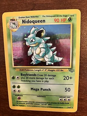 Nidoqueen Jungle 7/64 Mint Holo Unlimited Holo Rare Pokemon Card • $19.99