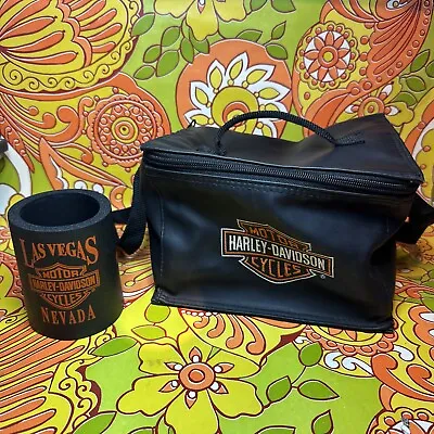 Harley-Davidson Motorcycles Lunchbox Cooler. And Can Cooler. Leather Feel • $25