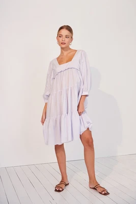 $130 • Buy Apartment Clothing Serena Tiered Dress Pink