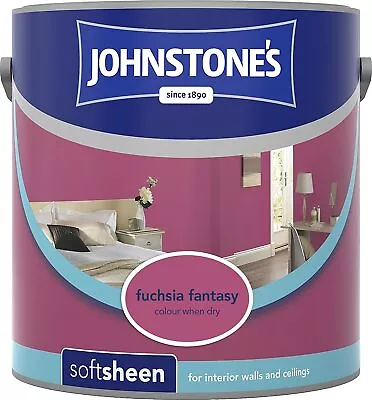 Johnstones Wall Ceiling Soft Sheen Emulsion Paint 2.5 Litres - 22 COLOUR LISTING • £19.99