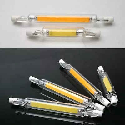 R7S LED Dimmable Glass Tube Light COB Bulbs 78/118mm 6W 12W Instead Halogen Lamp • $3.30