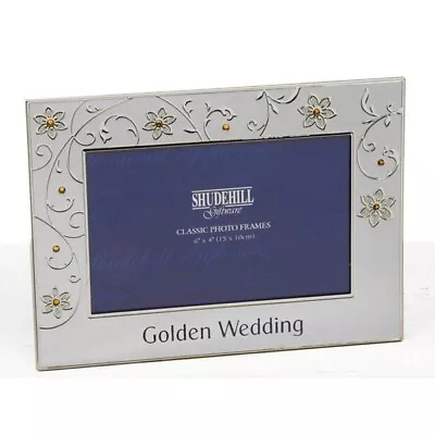 Shudehill Petal Jewel 50th Anniversary  Silver Photo Frame Golden Wedding 6 X 4 • £9.99