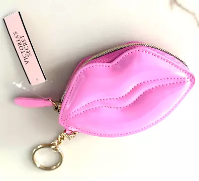 Victoria's Secret Pink Pucker Lips Zip Keychain Coin Purse • $48.50