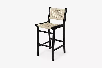 £99.99 • Buy Made.com Modica Bar Stool In Rattan & Matte Black