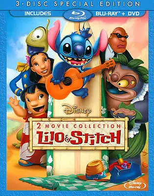 Lilo And Stitch: 2-Movie Collection (Blu-ray/DVD 2013 3-Disc Set) W/slipcover • $22.79
