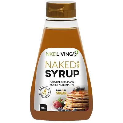 NKD Living Naked Fibre Syrup 450ml - Low Sugar Golden Syrup/Maple Syrup • £9.99