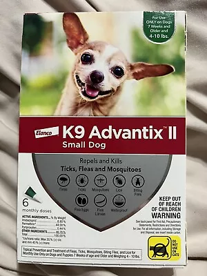 Elanco K9 Advantix II Topical Flea Treatment Under 10 Lbs. 6-Pack • $69.99