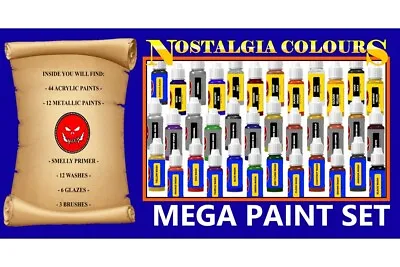 Nostalgia '94 Oldhammer Warhammer Mega Paint Set - 75 Bottles By Warcolours • $292.41