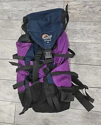 VTG Lowe Alpine Snowpeak 50 Backpack Hiking Daypack Hip Belt Purple Blue Black • $45