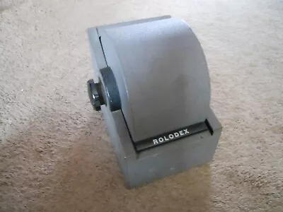 Vtg Steel Metal Industrial Roll Top Classic Rolodex Used Cards Model  No.#1753 • $20