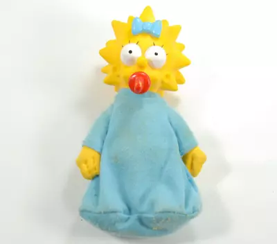 Vintage Maggie Simpson 7  Tall Doll - BURGER KING 1990 - Plush Body W Vinyl Head • $9.95