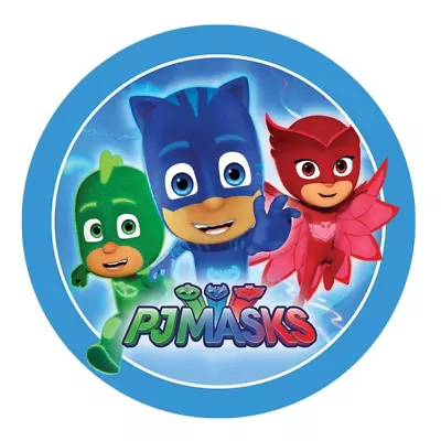 PJ Masks Cake Topper Edible Kids Birthday Party Decoration Round Image • $12