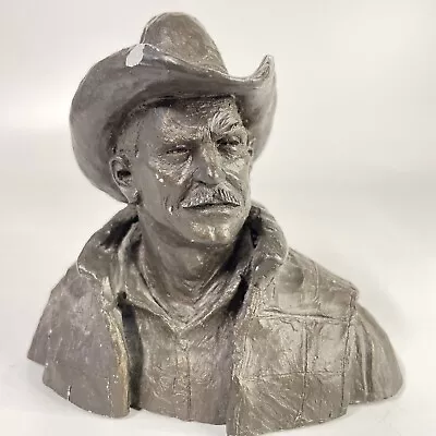 Vintage Michael Garman Cowboy Bust Statue Sculpture Signed Western Art Decor • $59.99