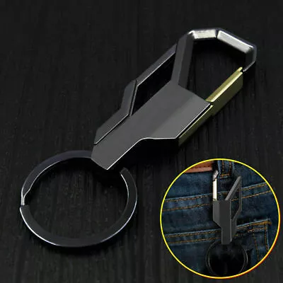 Men Metal Leather Key Chain Ring Keyfob Car Keyring Keychain Gift Accessories  • $6.33