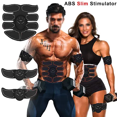 8 Modes Rechargeable Abdominal Muscle Stimulator ABS Trainer Toner Fitness Belt • £8.99