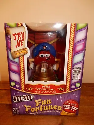 Rare M&M’s Fun Fortune The Great Red-ini Blue Turban/Green Base Candy Dispenser  • $20