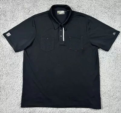 McDonalds Crew Uniform LARGE Black Employee Polo Shirt Ronald House Charities • $15