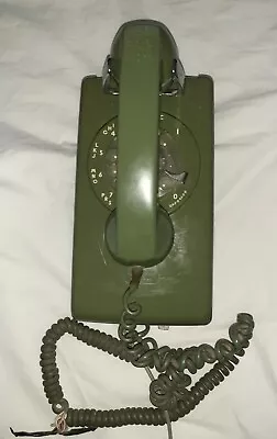 Bell Systems Western Electric Wall Rotary Telephone Avocado Green Rare 5549-75 • $118