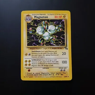 Magneton 26/62 Non-Holo Rare Fossil Pokemon Card WOTC - LP • $4.99