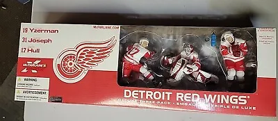 McFarlane Detroit Red Wings NHL 3 Pack Red Jersey YZERMAN JOSEPH HULL Series 4 • $45