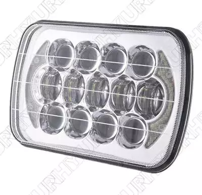 85W 7x6  5X7  LED Jeep Silver Headlights Truck Headlamp Semi-enclosed Lights • $46.08