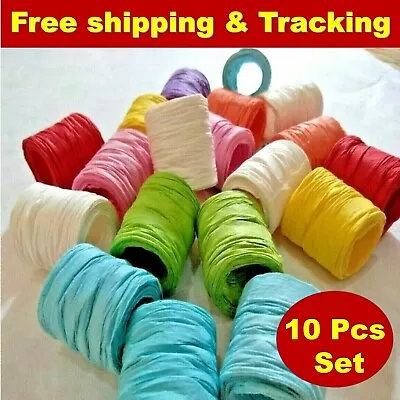 Mulberry Paper Ribbon Set Colour Mixed Colour Paper Craft Wrapping (Set 10Pcs) • $18.02