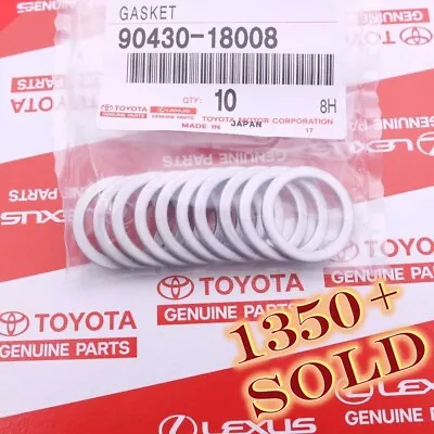 GENUINE Toyota Lexus Transmission Case Plug Gasket 90430-18008  SET Of 10 • $14