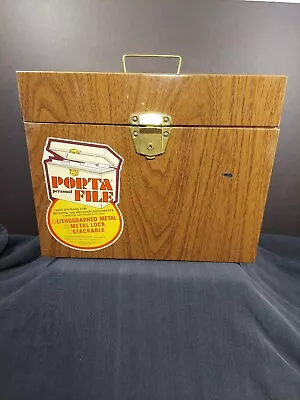 $19.99 • Buy Vintage Porta File Metal Lockbox  W/Key 12.5 ×10 ×6.5  No. 1612