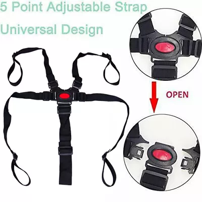 Baby 5 Point Harness System Child Protection Belt For Buggy High Chair Stroller. • £4.30