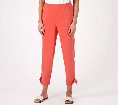 Anybody Textured Jersey Pant Tie Detail Pants Burnt Sienna L New • $24