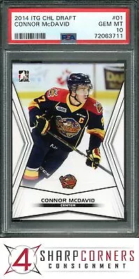 2014 ITG CHL DRAFT #01 CONNOR McDAVID RC OILERS PSA 10 • $31.72