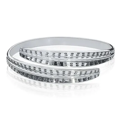 David Andersen Vintage Viking Saga 7.5  Sterling Silver Bangle Bracelet SB-3528 • $245