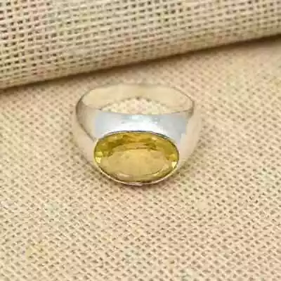 Wonderful Citrine Gemstone Handmade 925 Silver Men's Birthday Ring All Size D16 • $15.91