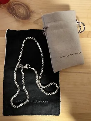 David Yurman 18” Box Chain Silver Necklace Men’s  • $375