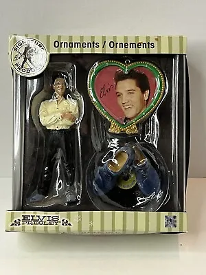 American Greetings Elvis Presley Trio Holiday Ornament Blue Suede Shoes T02T • $35