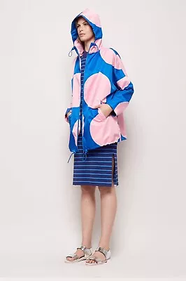 $99 • Buy Gorman Pink Blue Spotlight Raincoat Size S/M
