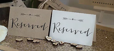 £1 • Buy Vintage/Rustic 'Arrow' Design Wedding Reserved Signs- Ivory Or Brown