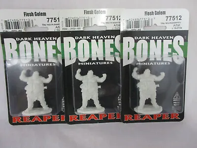 $23.22 • Buy Reaper Miniatures Bones Lot Of 3 FLESH GOLEM Miniature Figures 77512 NEW!!