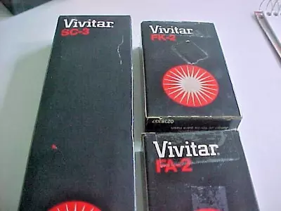 Vivitar 285 SC-3 Sensor Cord FA-2 Filter Holder FK2 Filters (bx 124) • $30