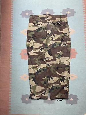 Vintage Y2k Baggy Jeans Camo Pants Wide Leg Skater Cargo Camouflage Army 38x32 • $30