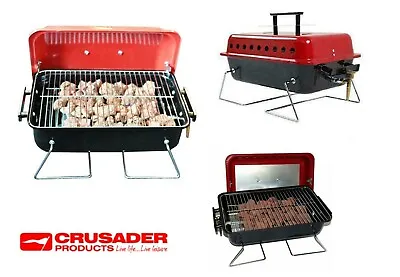 Portable Table Top Gas Barbeque BBQ With Lava Rocks Camping Caravan Motorhome • £39.99
