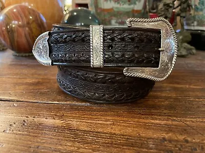 VOGT Elk Creek Sterling Silver Belt Buckle 1.5-33-34”🐂✋🏻✅ • $425